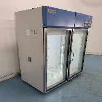 Thermo Revco Double Glass Door Laboratory Refrigerator image 0